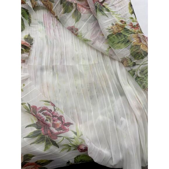 Anthropologie Lapis Floral Pleated Mesh Midi Dress NWT Size M - Picture 7 of 12